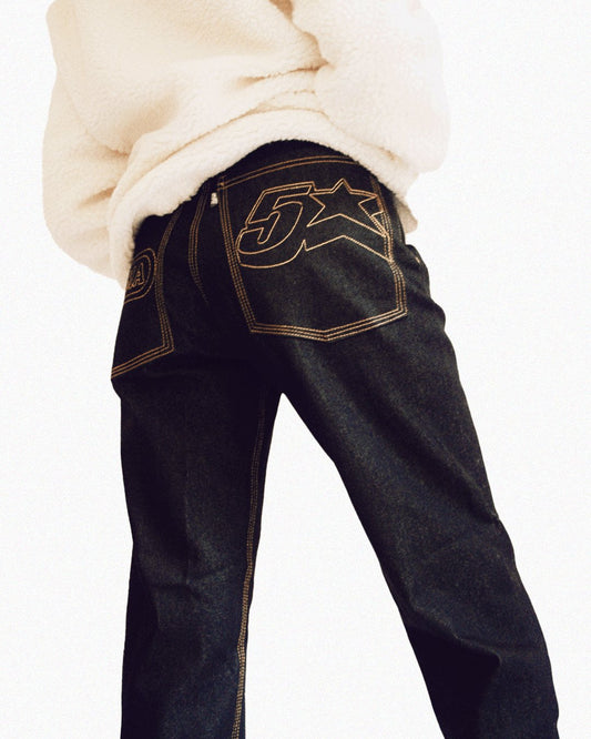 Pants black denim Televisistar x Polma - Polma